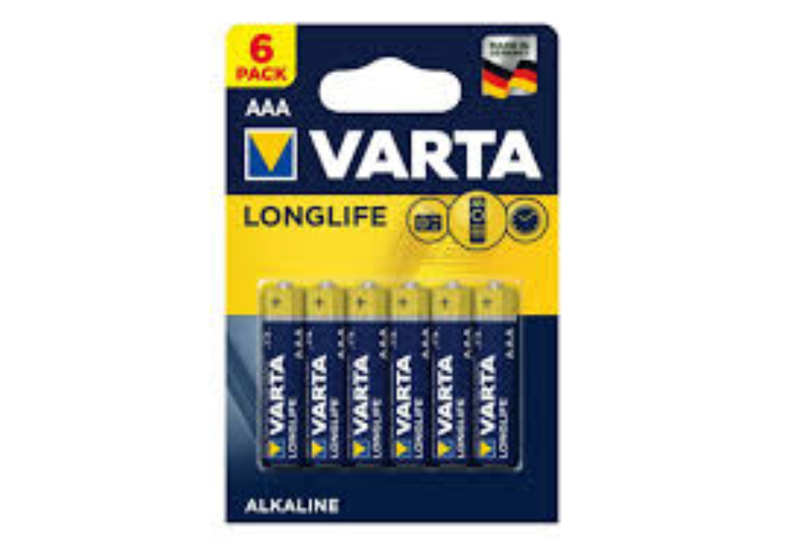 VARTA LLE ALKA BATT MN2400 B6 AAA6 1.5V